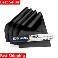Multi-Functional Non-Stick Oven Liners - 4 Pack to Keep Your Oven Pristine
