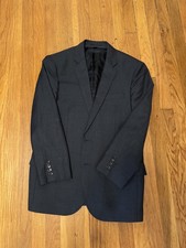 JCrew 425 Ludlow Suit Double Vent Jacket Italian Worsted Wool 40S Navy Blue