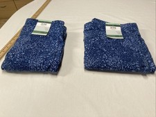 Pack Of 2 Terra  Sky Size 1X Plus Floral Blue Women's High Rise Leggings NWT