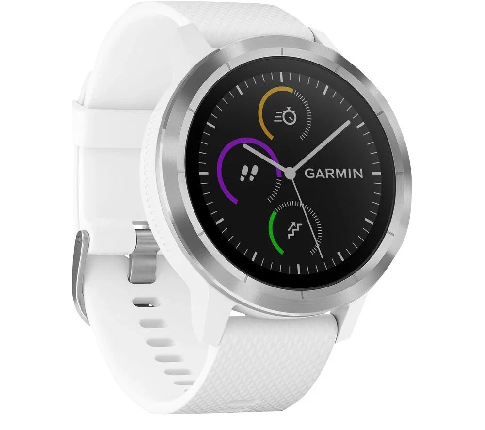 Garmin Vivoactive 3&comma; White w&sol; Stainless Hardware 010-01769-21