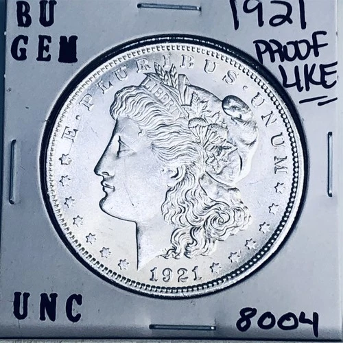 1921 BU GEM MORGAN SILVER DOLLAR UNC MS+++ U.S. MINT RARE COIN 8004