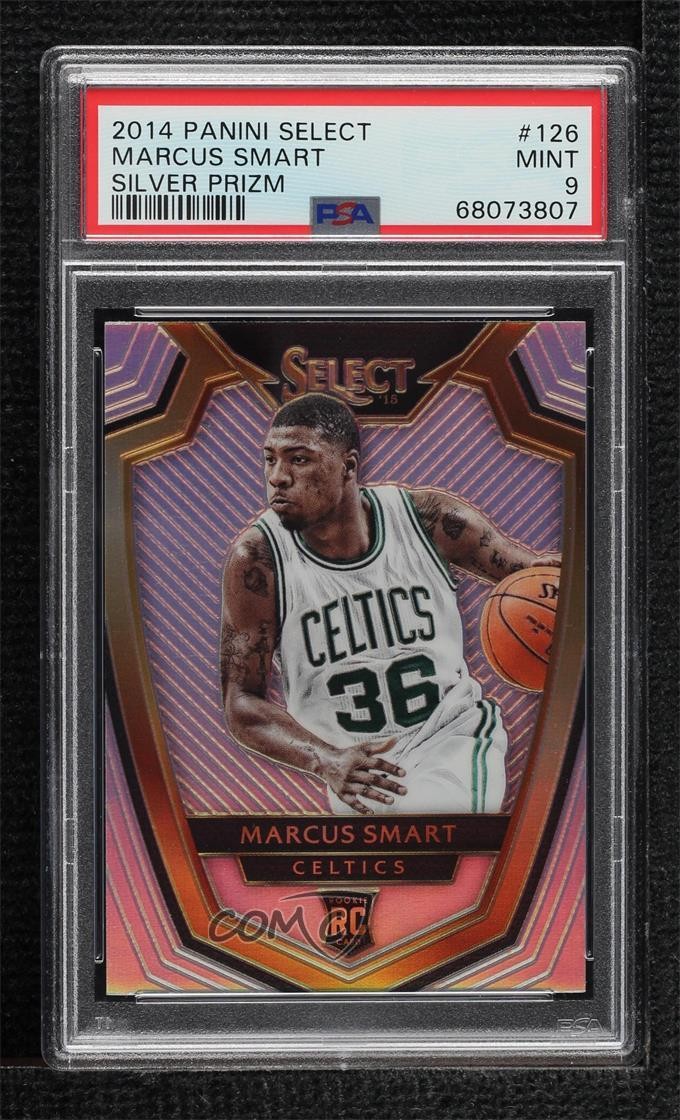 2014 Panini Select Premier Level Silver Prizm Marcus Smart PSA 9 MINT Rookie RC
