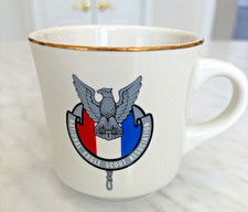 Vintage National Eagle Scout Association Ceramic Coffee Mug Gold Rim