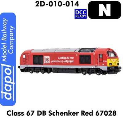 Class 67 DB Schenker rot 67028 DCC Ready Lok N 1:148 Dapol 2D-010-014