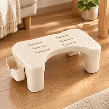 Foot Rest with Massage Rollers Textured Massage Footstool Footrest with Side