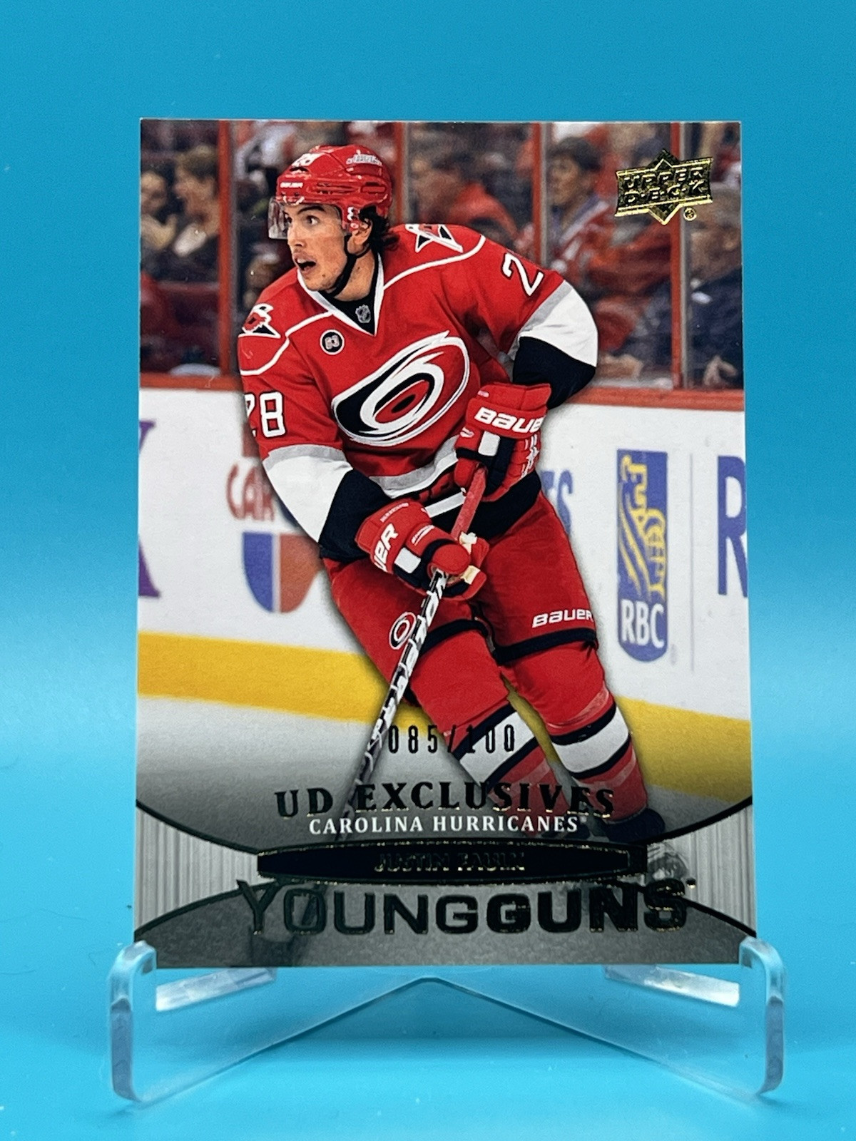 2011-12 Upper Deck Young Guns UD Exclusives /100 Justin Faulk #205 Rookie RC