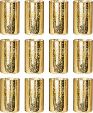 Wieka Gold Cylinder Vases for Centerpieces, Modern Glass Vase Set of 12