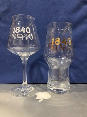 Out of Business 1840 Brewing Co Teku And IPA VIP Glass Very Rare Milwaukee