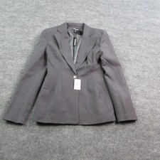 Pretty Little Thing Blazer Womens 6 Gray Lined Tailored One-Button NWT