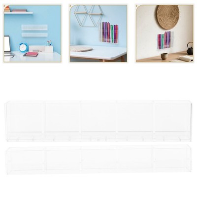 Acrylic Straw Holder For Cabinet Cupboard Adjustable Height Wall Mounted Rack