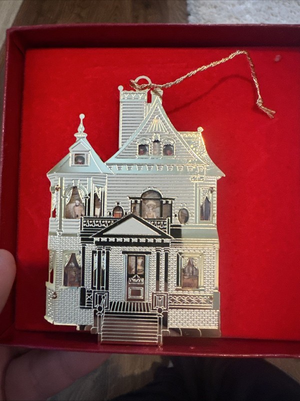 Bing Grondahl Brass Victorian House Christmas Ornament