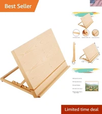 Art Supply Drawing Board Large Adjustable Wood Sketching Easel 18.4x14 Inches