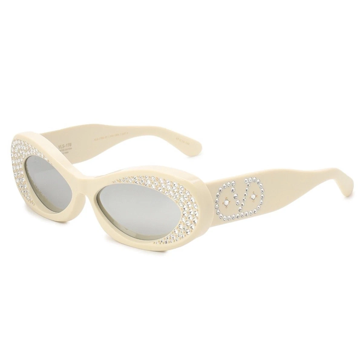 Valentino White Frame Sunglasses with case, box and authenticity card NWT and Box Valentino Garavani White Sunglasses Original  main image 3