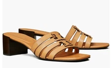 NIB TORY BURCH $300 CAMELLO TAN INES SLIDE SANDAL SHOE/Sz 10