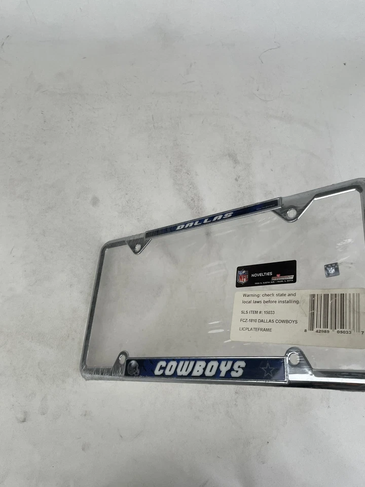 2 NFL Dallas Cowboys Coche Camión SUV Metal Placa Marco Cubierta all50 Legal Foto 4 de 4