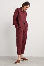 Seasalt Women's Regular Vow Cave Tapered Trousers Forest Garden Dark Cinnamon