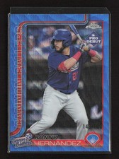 2025 Topps Pro Debut #PDC-161 Ronny Hernandez Chrome Blue Wave Refractor #/150