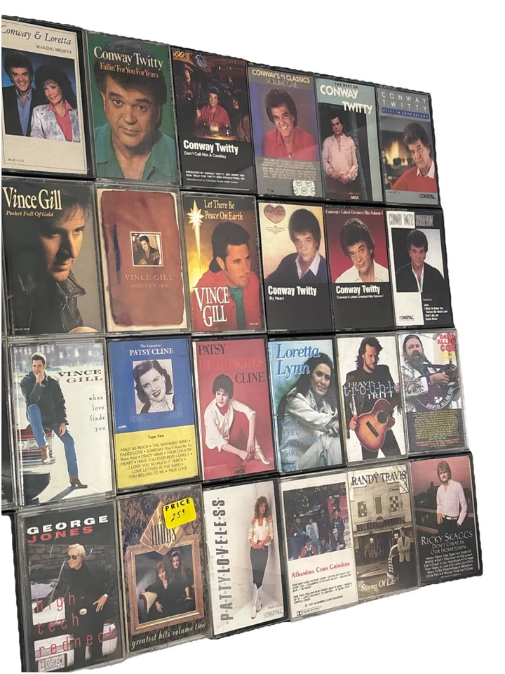 70s 80s Country Cassette Tape Collection (Lot of 40) Nelson Twitty Jackson Gill - Image 3 of 4