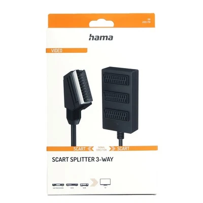 Hama Scart-Verteiler 3-Fach Umschalter Box Scart-Kabel Adapter 1>3 TV AV Stecker - Bild 1 von 4