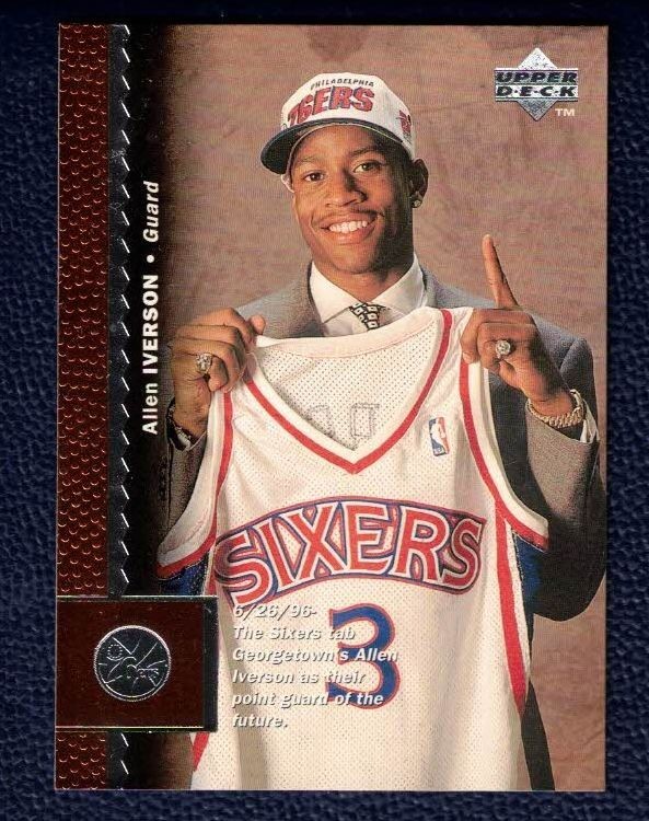 1996-97 Upper Deck #91 ~ Allen Iverson Rookie Card RC ~ 76ers