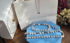 Ariana Grande x Swarovski Heart Necklace Bracelet Earrings Set Rhodium
