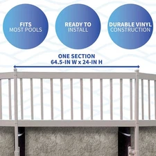 Bluewave Above Ground Pool Fence Add-On Kit White