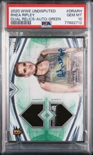 2011 WWE TOPPS UNDISPUTED RHEA RIPLEY GREEN Dual Auto Relic 20/50