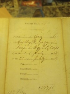 Travel orders Maj.W.Gazzan.and his 2 Black Servents.Original!