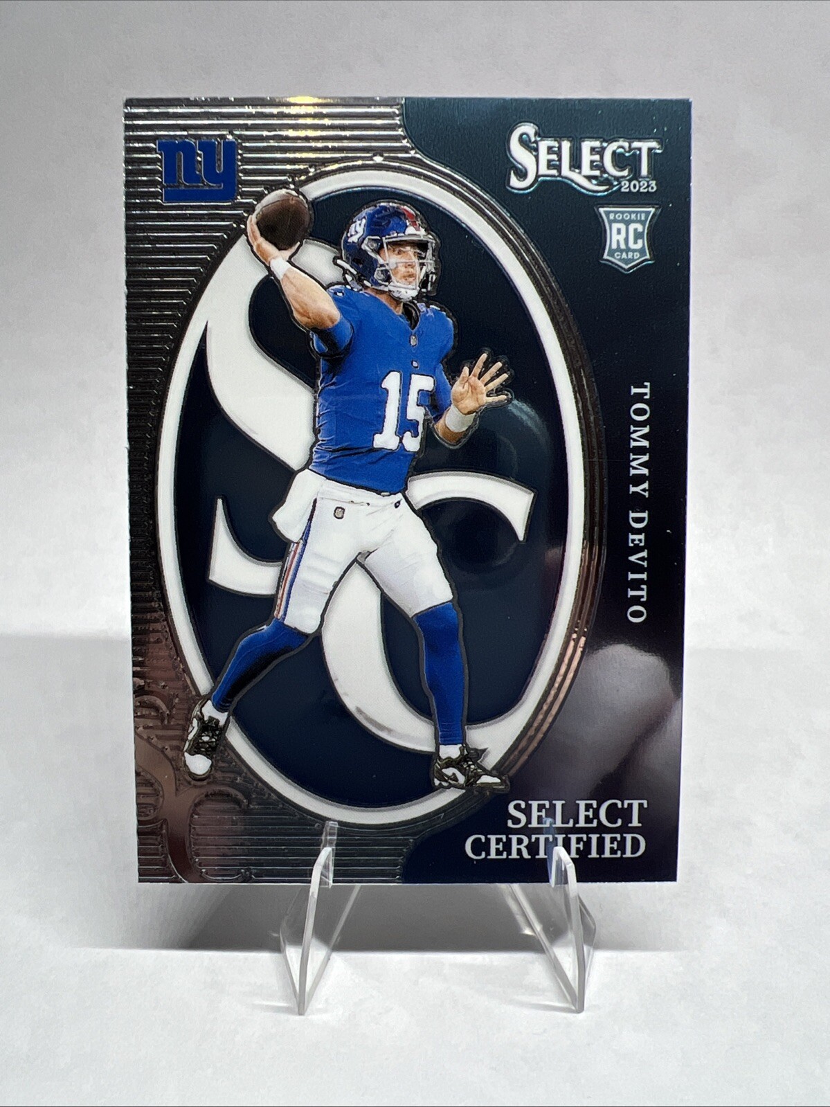 Tommy DeVito 2023 Select Certified CRO-TDE Illinois Giants RC Rookie