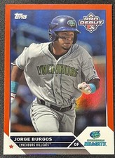 2023 TOPPS JORGE BURGOS RED FOIL PRO DEBUT 01/10 LYNCHBURG HILLCATS