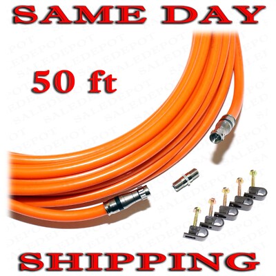 50 FT RG11 COAXIAL UNDERGROUND CABLE DROP INDOOR/OUTDOOR w Gel COAX RG-11 50'