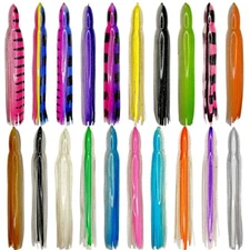 8.5" Inch Squid Skirts Fishing Lure Octopus Hoochie Baits - 3 Skirts Made In USA