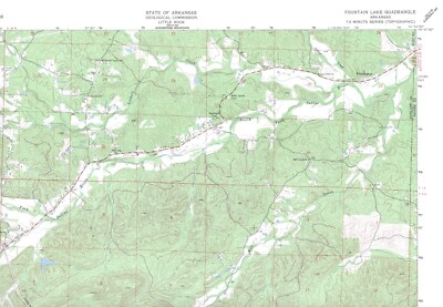 Fountain Lake Quadrangle Arkansas 1976 USGS Topo Map 7.5 Minute Topographic