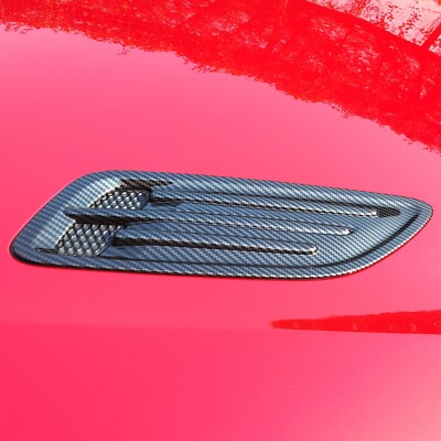 Für Kia Stinger 17-24 Motorhaube Lüftungsschlitze Rahmen Abdeckung Carbon Faser