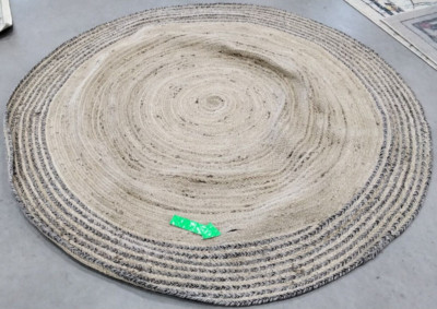 IVORY / STEEL GREY 6' X 6' Broken Thread Rug Reduced Price 1172721478 CAP204C-6R
