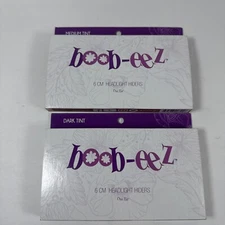 Boob-eez Headlight Hiders Thin Reusable Silicone Nipple Pasties / 2 Pc Lot