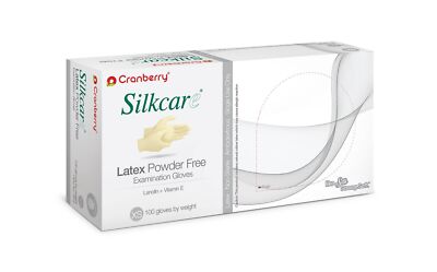 Cranberry USA CR7816case Silk care Powder Free Exam Gloves, Small, Latex, Bea...