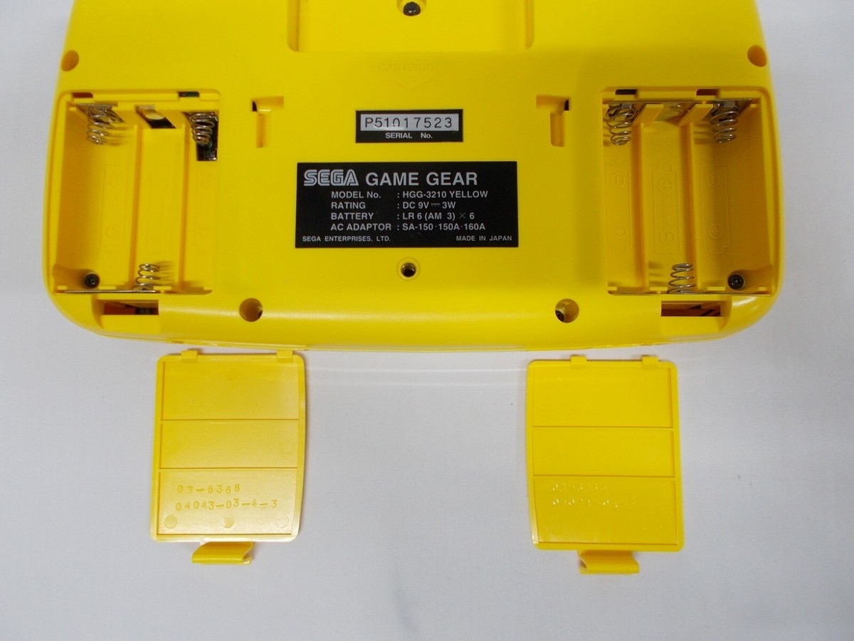 GAME GEAR -- Game Gear Console System Yellow -- Japan Game