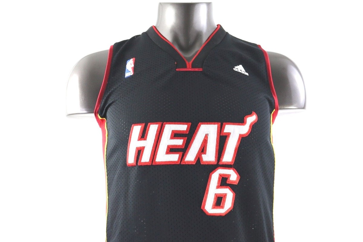Vintage adidas NBA Miami Heat James #6 Embroidered Youth's
