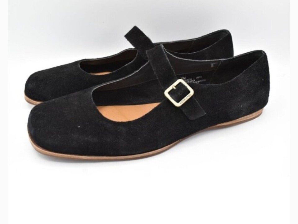 Kork Ease Womens Size 7.5 Prato Black Suede Mary Jane Flat Shoesnew