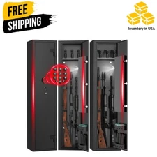 TNTANTS 2-4 Long Gun Cabinets for Home Storage of Rifles &Pistols Quick-Access