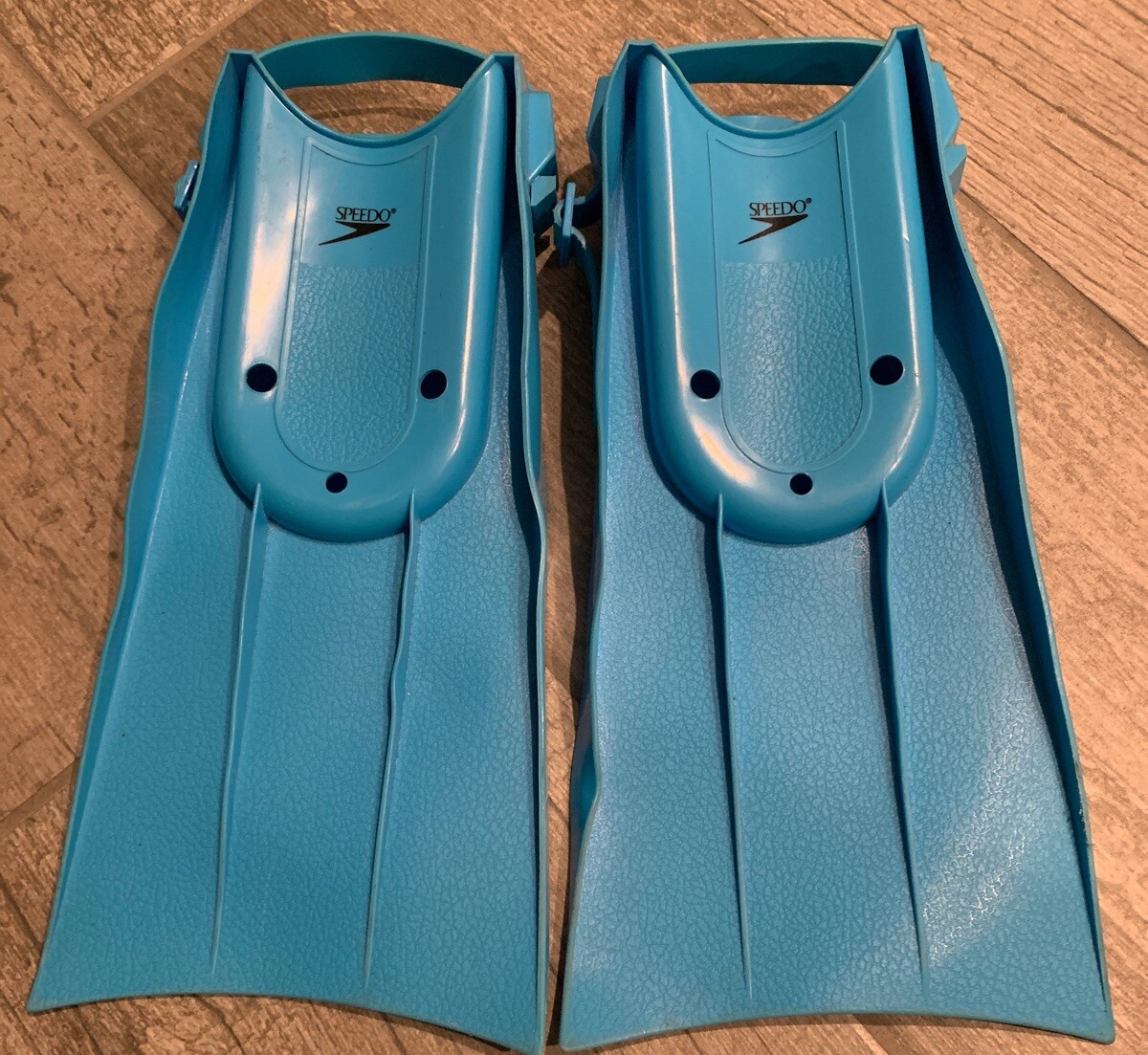 Blue Speedo Rubber Flippers/Swim Fins No. 811 Adjustable Youth Sz 5.6.7