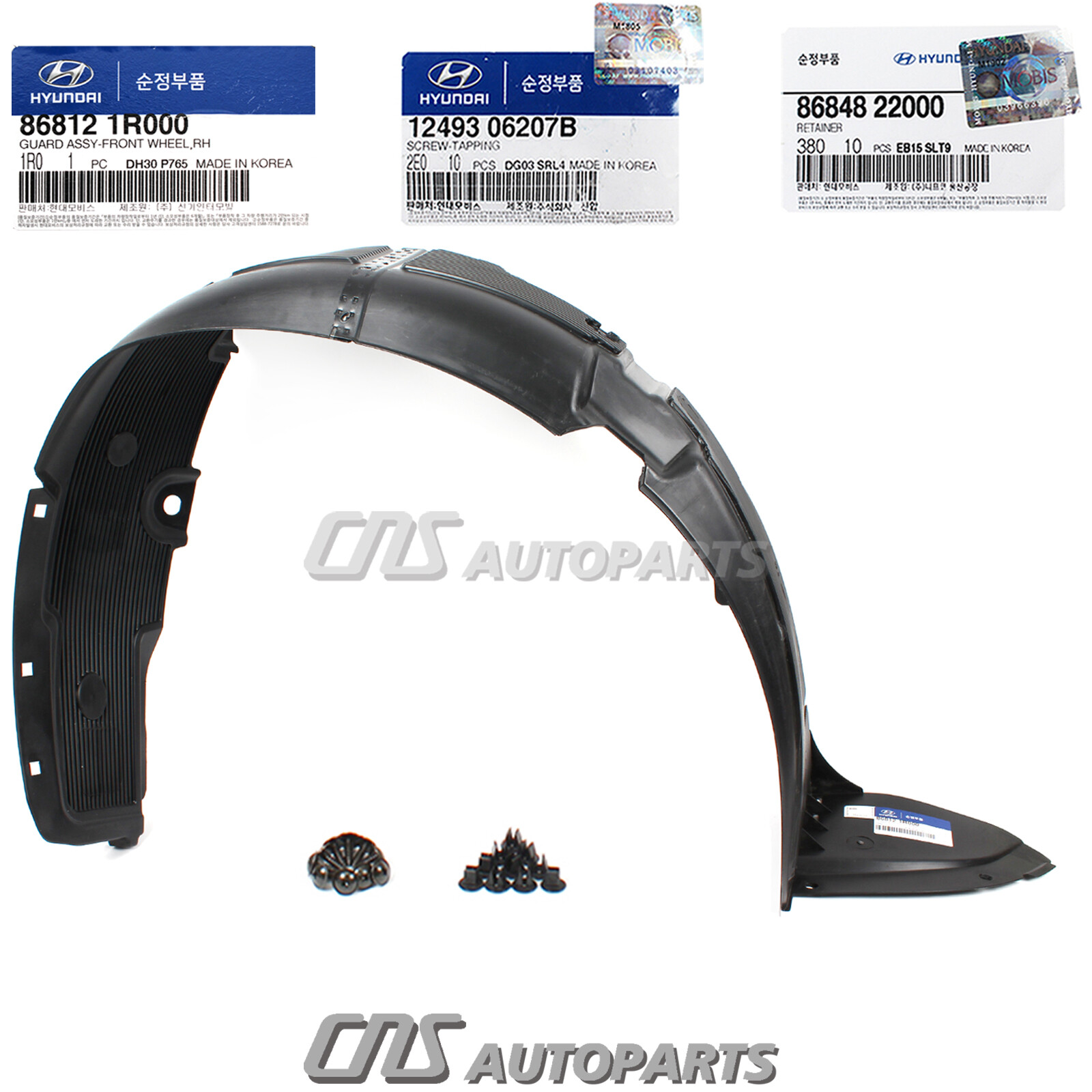 GENUINE Fender Liner FRONT RIGHT RH for 12-13 Hyundai Accent OEM 