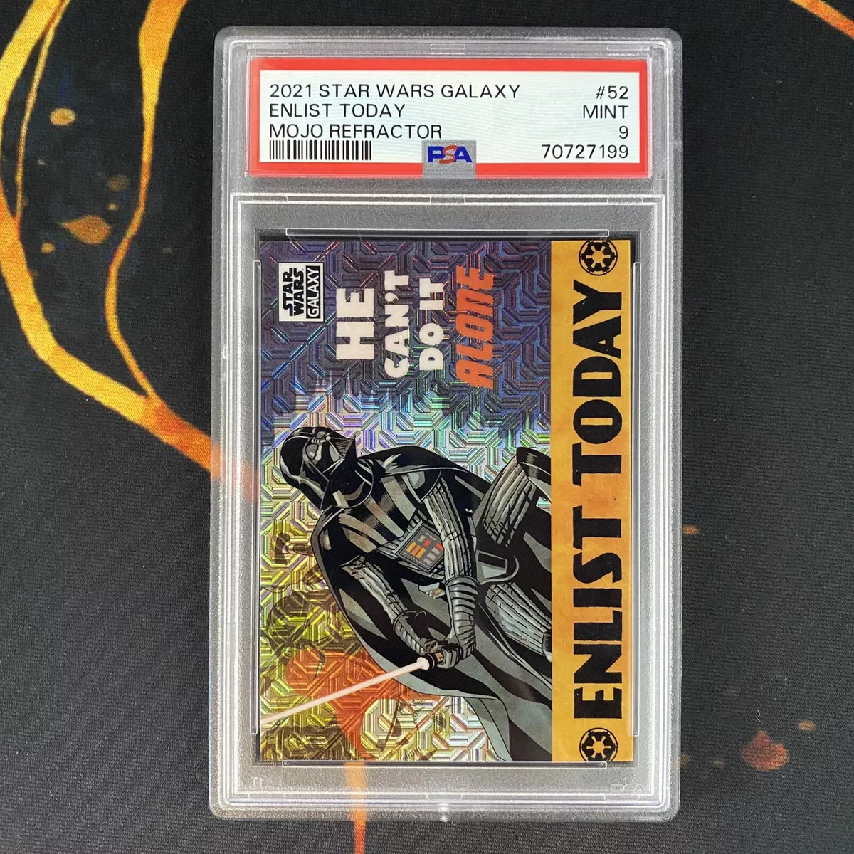 2021 Star Wars Chrome Galaxy ENLIST TODAY Mojo Refractor /50 PSA 9 Darth Vader