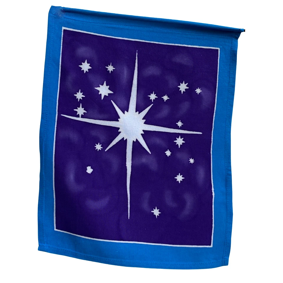 Небесное Солнце Луна Звезда Планета Молитва Флаг Настенная Висячая Струна Бали Батик искусство - Изображение 3 из 4