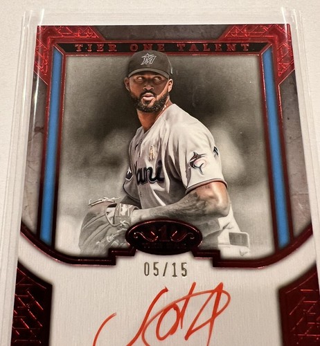 2024 Topps Tier One Sandy Alcantara Red Foil Red Ink On-Card Auto /15 Marlins 🔥 - Bild 4 von 4