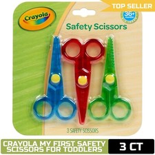 Crayola My First Safety Scissors, Toddler Art Supplies, 3ct
