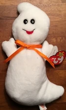 Rare NEW Ty Beanie Babies Original 1995 Retired Spooky Ghost PVC PELLETS +Errors