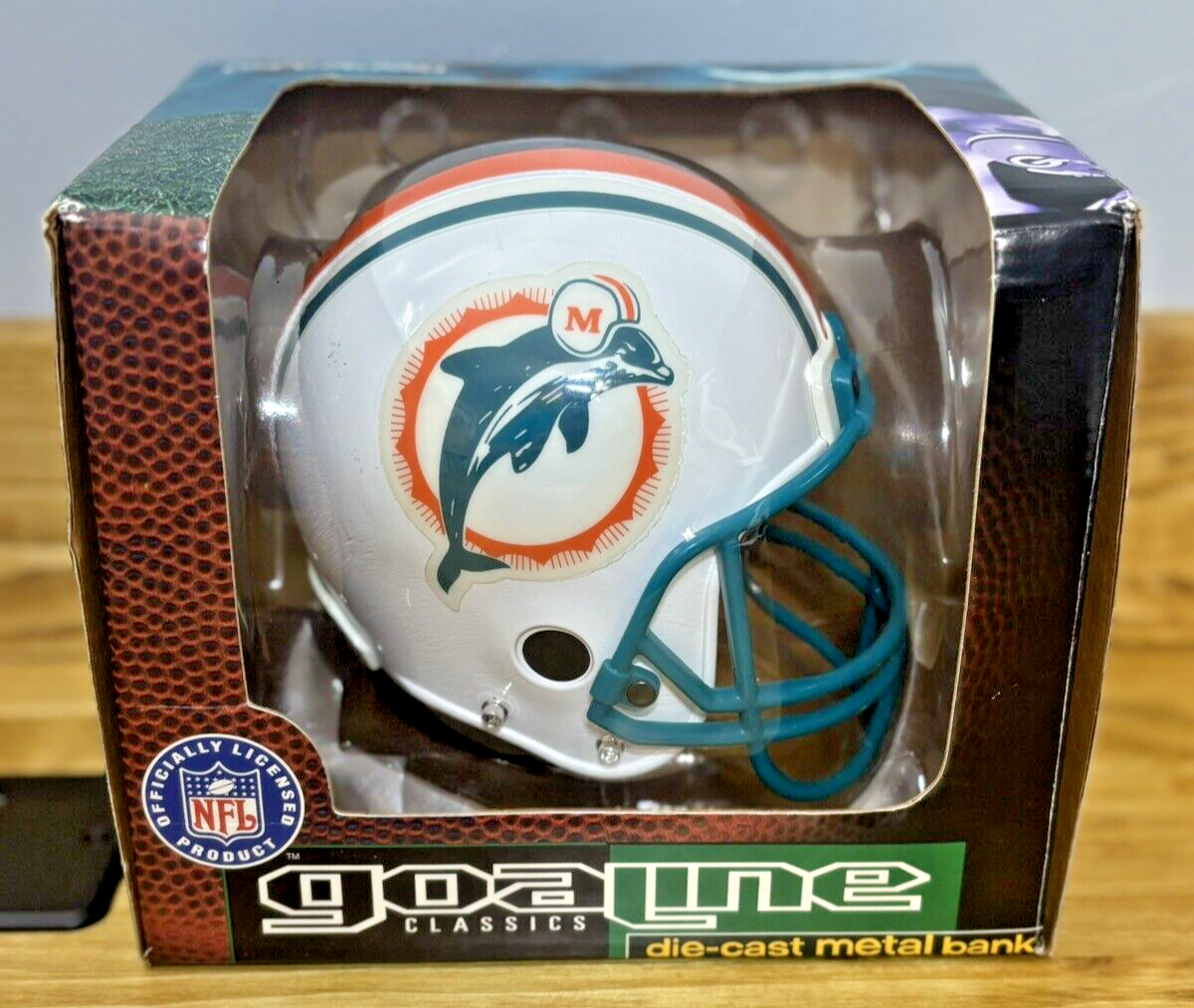 1996 Miami Dolphins Ertl Collectibles NIB Goal Line Classics Die