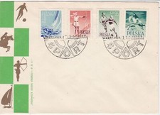 Polish 1959 Various Sports Warsaw Cancel FDC Stamps Cover ref 23006